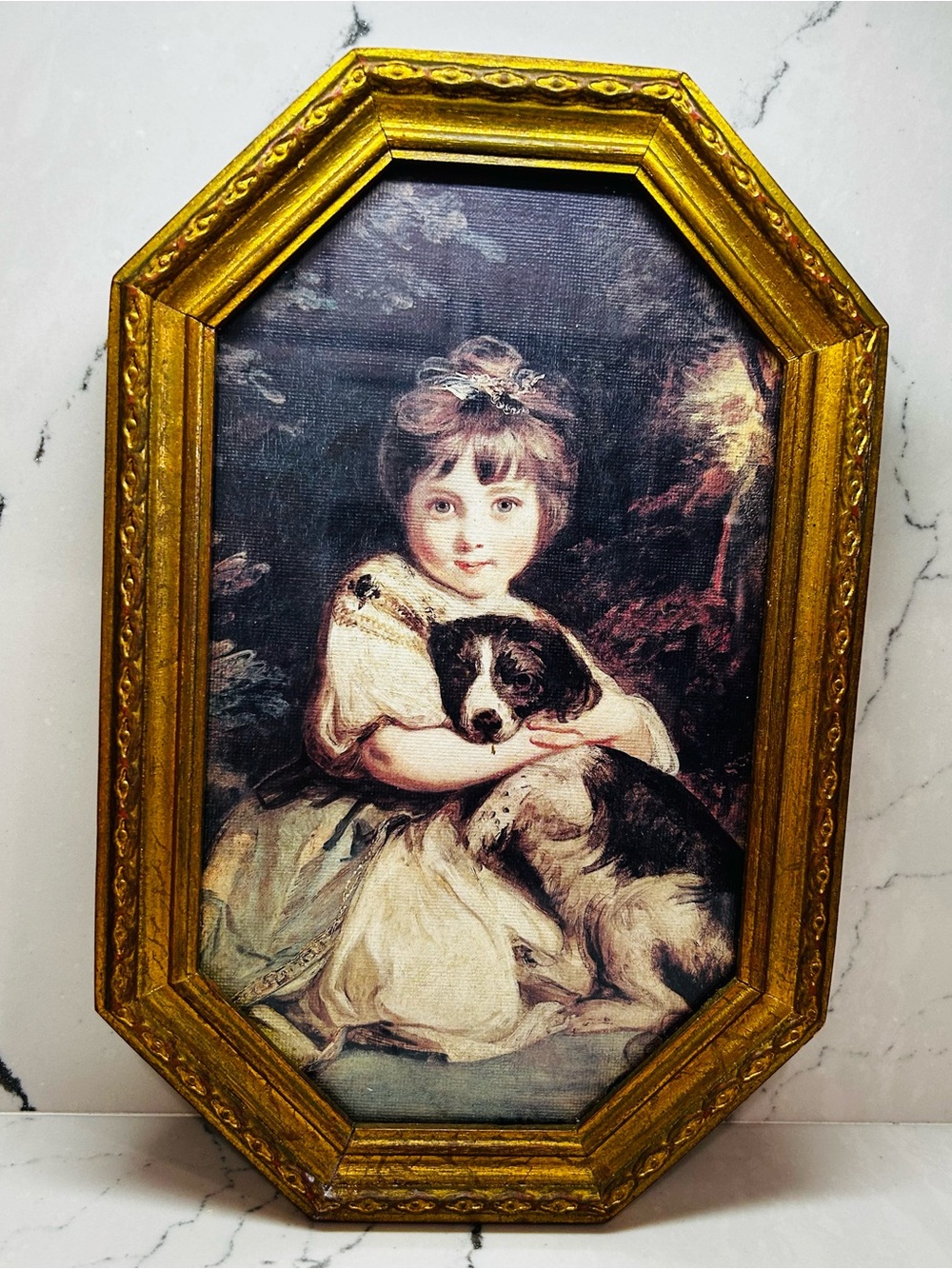 Vintage Framed Print "Miss Jane Bowles" Artist Joshua Reynolds Italy 13.5"